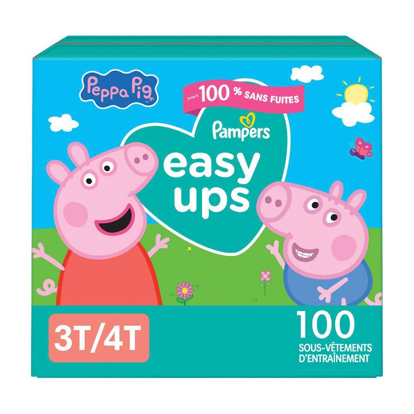 Pampers Easy Ups Training Underwear Peppa Pig Size 5 3T-4T, 100 Count 🍁 All In One Marketplace Canada