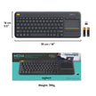 Logitech K400 Plus Wireless Touch TV Keyboard with Easy Media Control and Built-in Touchpad, HTPC Keyboard for PC-Connected TV, Windows, Android, ChromeOS, Laptop, Tablet - Black 🍁 All In One Marketplace Canada