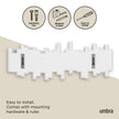 Umbra Sticks Wall-Mounted Coat Rack Rail Hook with 5 Retractable Pegs – Modern, Space-Saving Storage Organizer, White 🍁 All In One Marketplace Canada