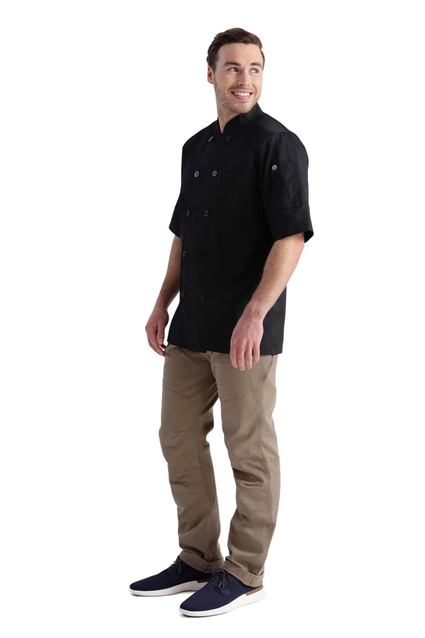 Chef Works Unisex Volnay Chef Coat, Black - New, Medium 🍁 All In One Marketplace Canada