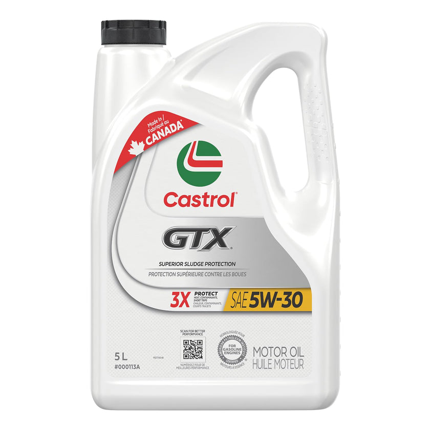 Castrol GTX Conventional 5W-30 Motor Oil, 5 Litres | Made in Canada 🍁 All In One Marketplace Canada