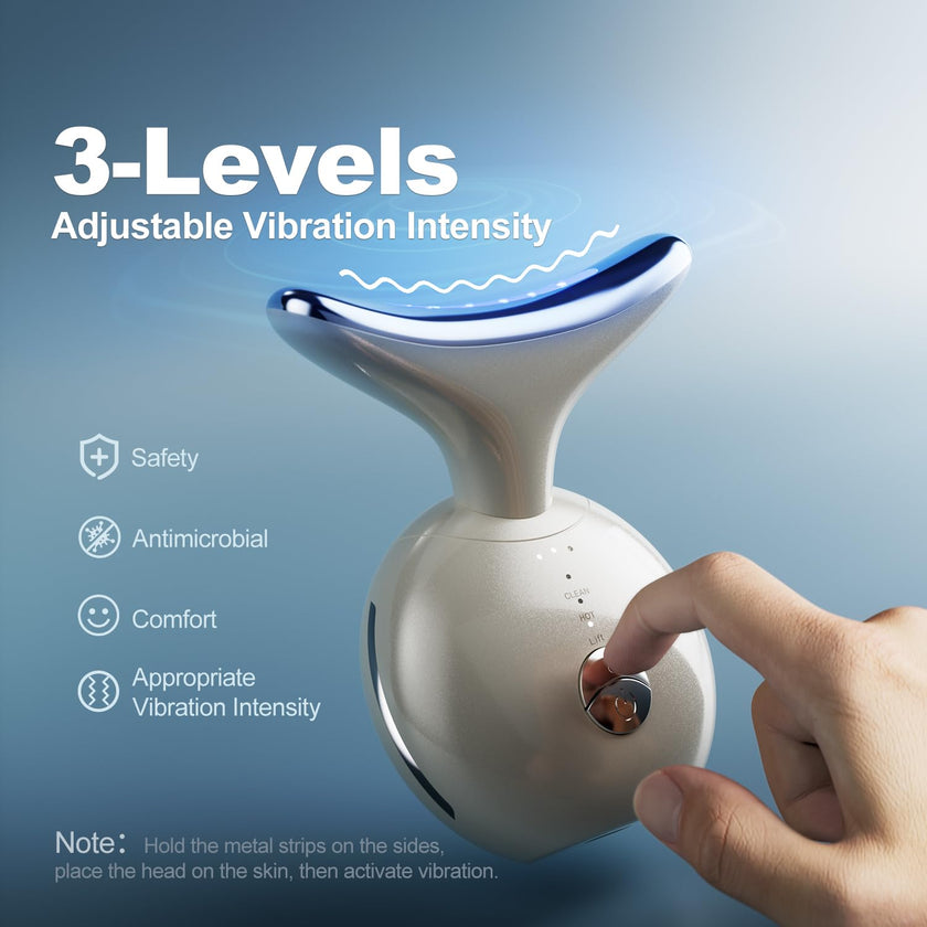 Red Light Therapy Device, 7 in 1 Neck and Face Massager, Portable Facial Massager, face massager for skin tightening and Face Lifting Device Beige 🍁 All In One Marketplace Canada