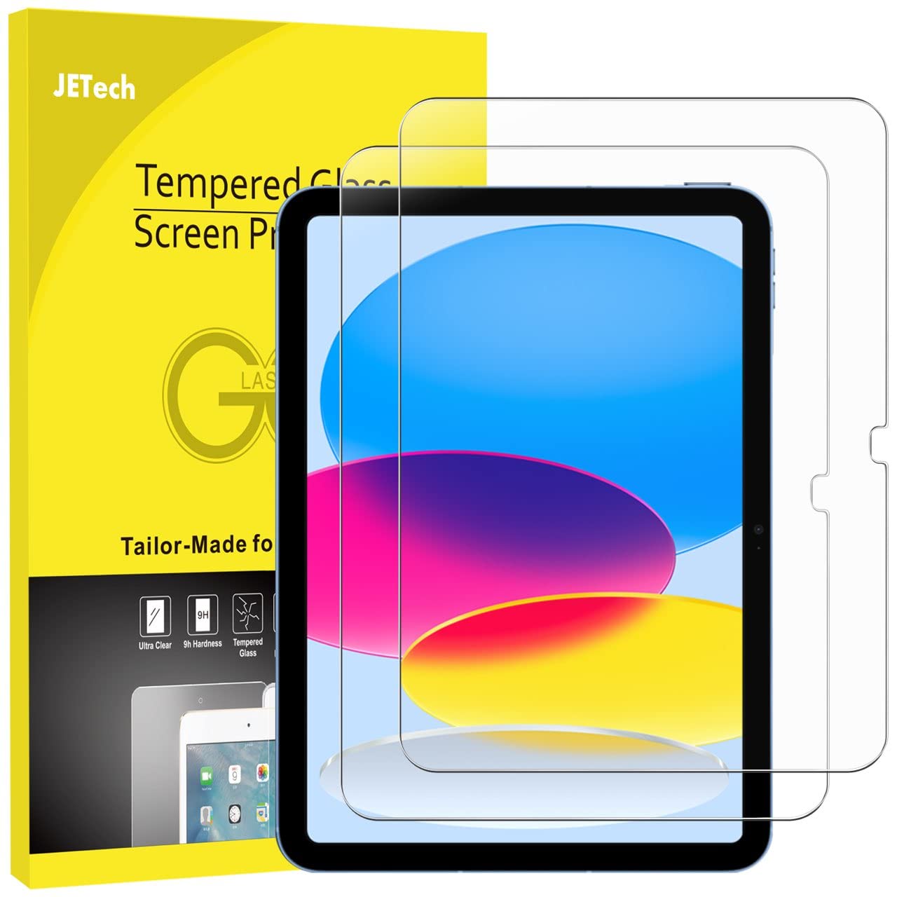 JETech Screen Protector for iPad (A16) 11th/10th Generation (2025/2022), 9H Tempered Glass Film, HD Clear, 2-Pack 🍁 All In One Marketplace Canada