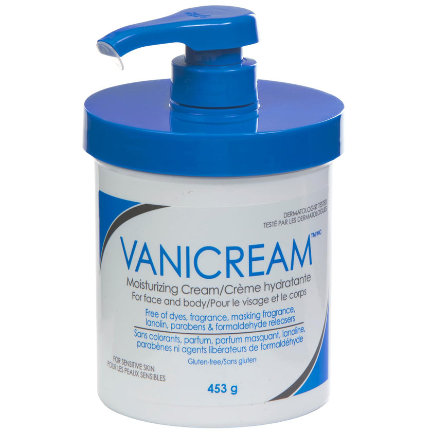 Vanicream Moisturizing Cream, 453 g – Long-Lasting Hydration for Dry, Sensitive, Irritated Skin, Face, Hands & Body, Non-Greasy, Kid-Friendly, Dermatologist Tested 🍁 All In One Marketplace Canada