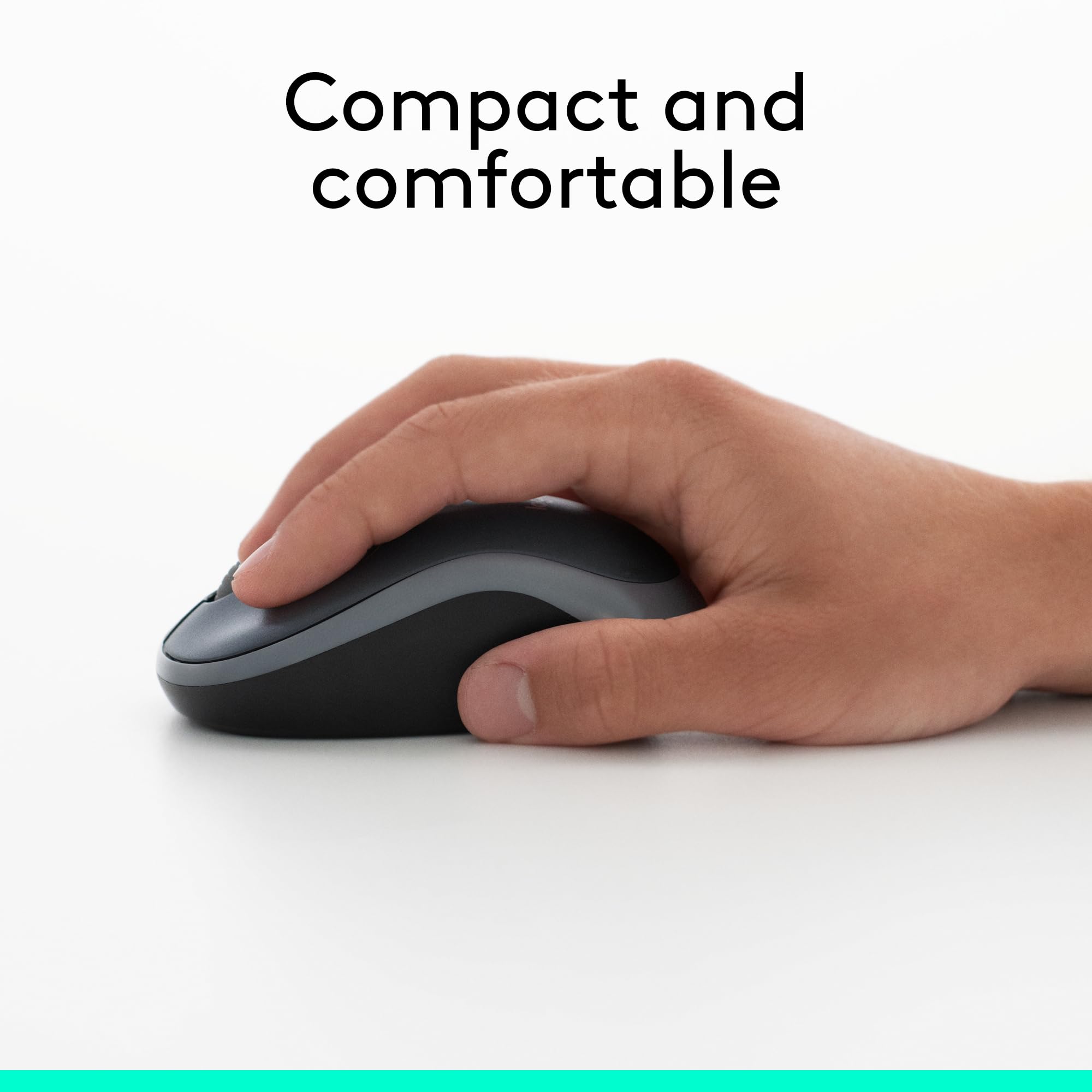 Logitech M185 Wireless Mouse, 2.4GHz with USB Mini Receiver, 12-Month Battery Life, 1000 DPI Optical Tracking, Ambidextrous, Compatible with PC, Mac, Laptop - Swift Grey 🍁 All In One Marketplace Canada