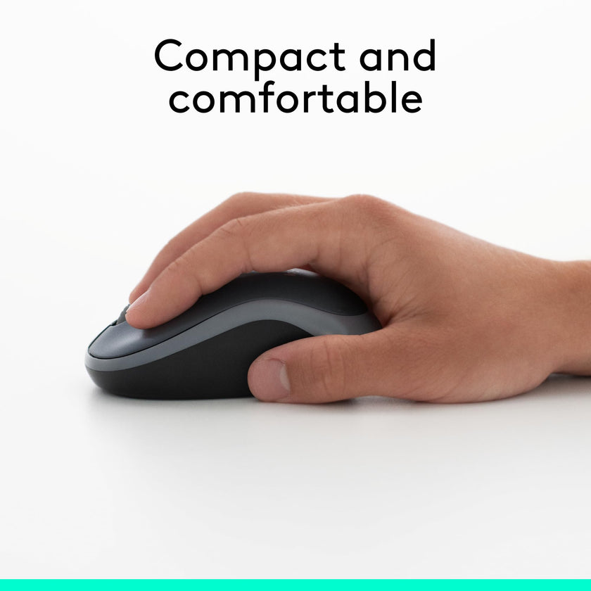 Logitech M185 Wireless Mouse, 2.4GHz with USB Mini Receiver, 12-Month Battery Life, 1000 DPI Optical Tracking, Ambidextrous, Compatible with PC, Mac, Laptop - Swift Grey 🍁 All In One Marketplace Canada