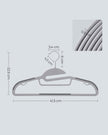 SONGMICS 50 Pack Coat Hangers, Heavy-Duty Plastic Suit Hangers, S-Shaped Opening, Non-Slip, Space-Saving, 360º Swivel Hook, 16.3 Inches Long, Light Gray and Dark Gray UCRP41G-50 🍁 All In One Marketplace Canada