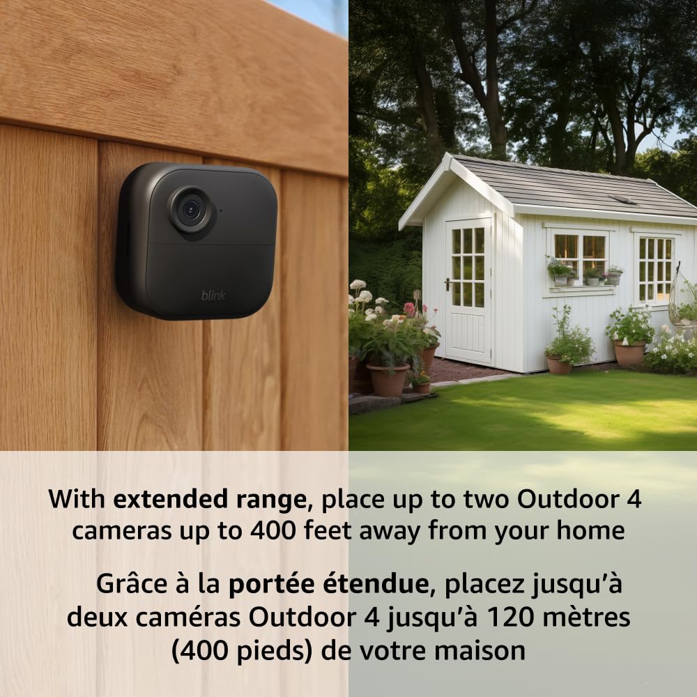 Blink Outdoor 4 XR – two-year battery wireless camera with 4x security coverage, 1000 ft open-air range or 400 ft with typical use — 4 camera system 🍁 All In One Marketplace Canada