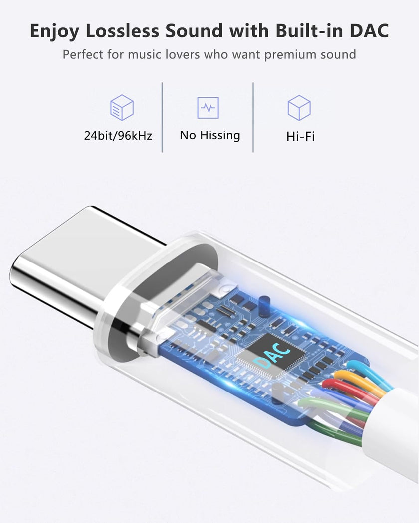 USB C to 3.5mm Audio Aux Adapter, AIDOUBARA 2 Pack Headphone Jack Dongle for iPhone 16 Pro Max/16, 15 Pro Max/15 Pro/15 Plus, Compatible with Samsung Galaxy S24/ S23/ S22/ S21 Ultra, Pixel, MacBook 🍁 All In One Marketplace Canada
