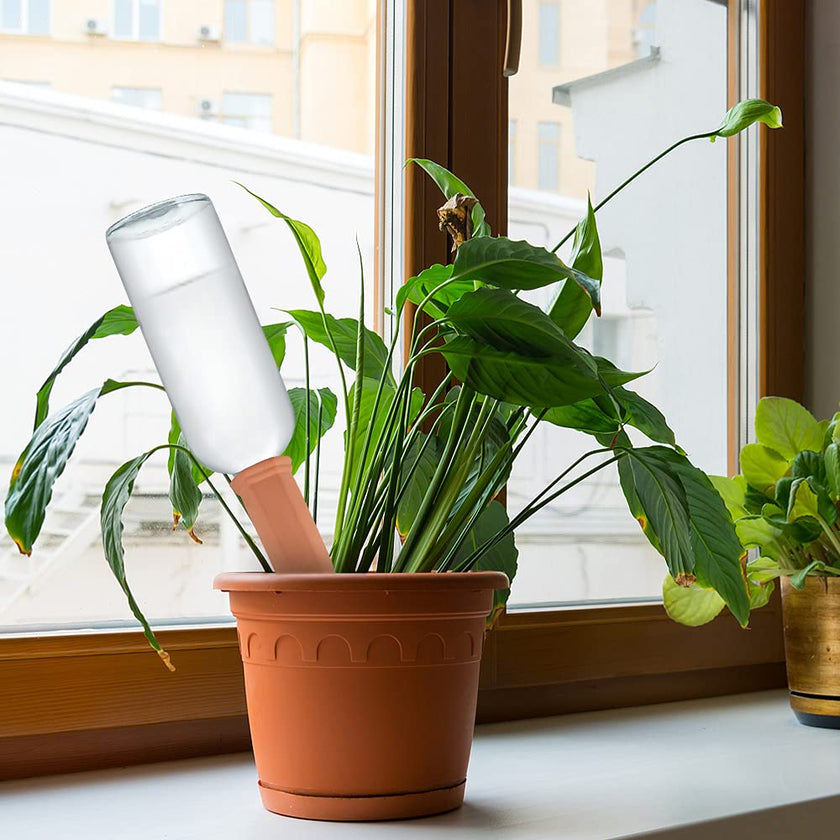 Fu Store 10PCS Plant Watering Stakes Automatic Plant Drippers Waterers for Vacations Plant Watering Devices Terracotta Self Waterinq Spikes for Wine Bottles Great for Indoor Outdoor Plants 🍁 All In One Marketplace Canada
