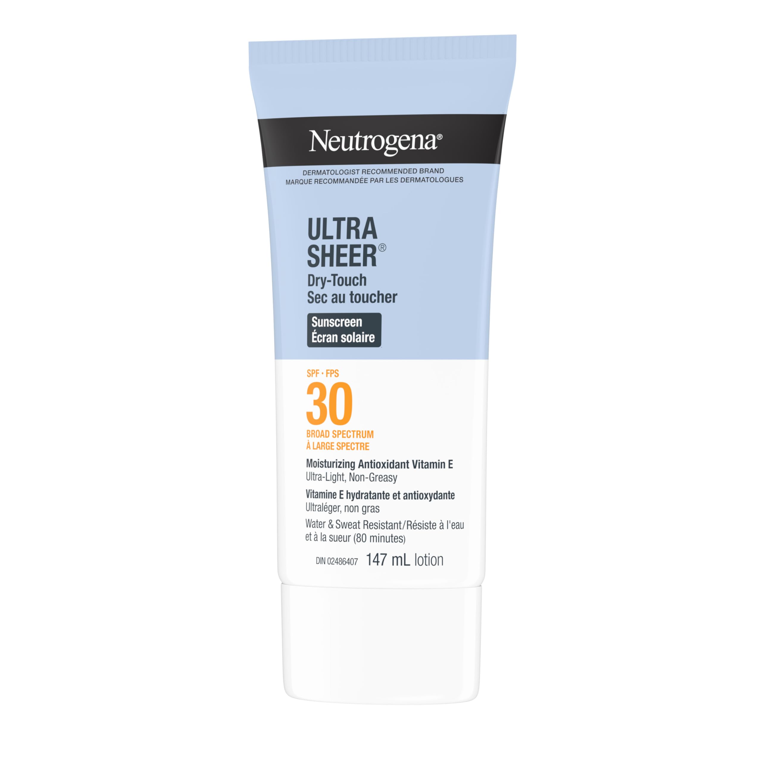 Neutrogena Sunscreen Lotion SPF 30, Ultra Sheer Dry-Touch Sun Cream, Oxybenzone-free, Dermatologist-tested, Water Resistant & Non-Greasy, 147mL 🍁 All In One Marketplace Canada
