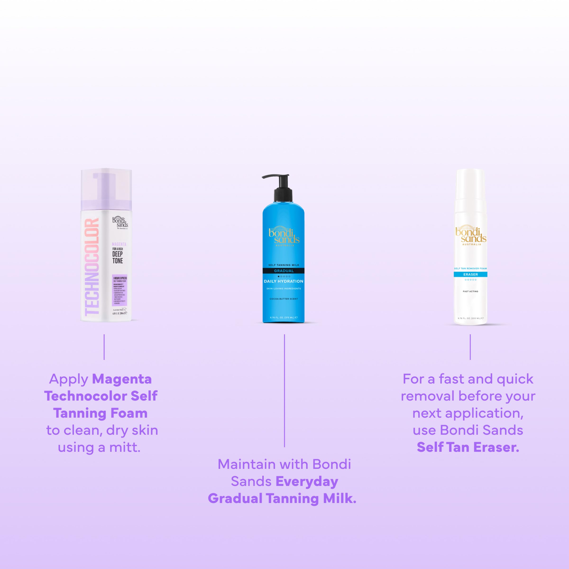 BONDI SANDS TECHNOCOLOR 1 HOUR EXPRESS SELF TANNING FOAM MAGENTA 200mL (CANADA) 🍁 All In One Marketplace Canada