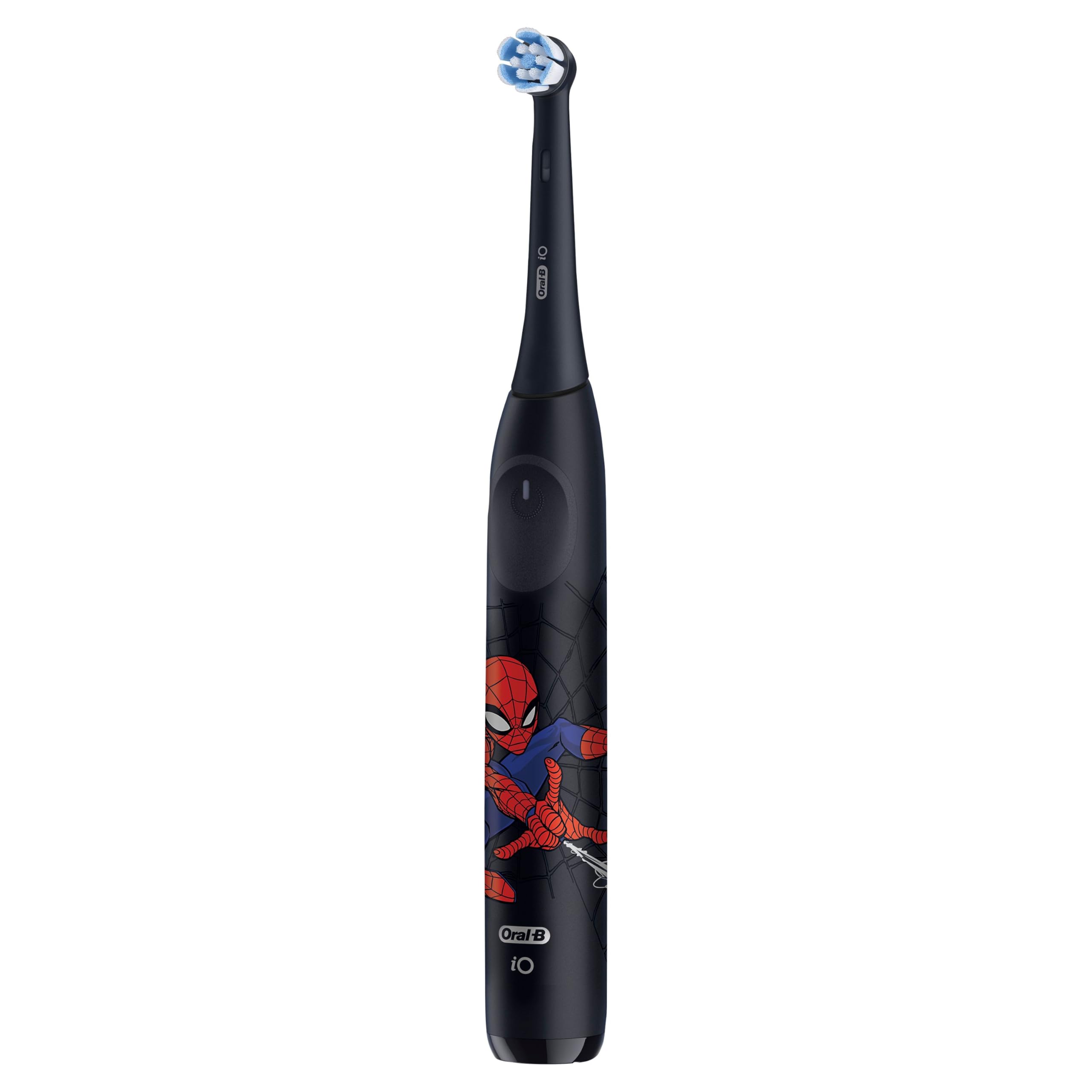 Oral-B iO Kids Rechargeable Electric Powered Toothbrush, Spiderman with 1 Gentle Care Brush Head - Automatic Pressure Sensor to Protect Gums - 3 Cleaning Settings - 2 Min Music Timer - 28 Day Battery Life 🍁 All In One Marketplace Canada
