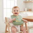 PandaEar Set of 3 Cute Silicone Baby Bibs for Babies & Toddlers (10-72 Months) Waterproof, Soft, Unisex, Non Messy (Brown/Blue/Green) 🍁 All In One Marketplace Canada