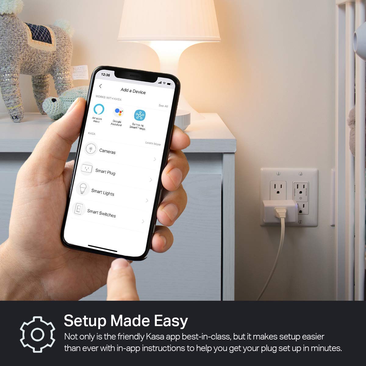 Kasa Smart Plug Mini by TP-Link (HS103P2) - Smart Home WiFi Outlet Works with Alexa, Echo and Google Home, No Hub Required, Remote Control, 2.4GHz WiFi Required, 15 Amp, UL Certified, 2-Pack, White 🍁 All In One Marketplace Canada