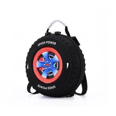 Kid's Small Schoolbag Personalized Creative 3D Cartoon Tire Kindergarten Backpack