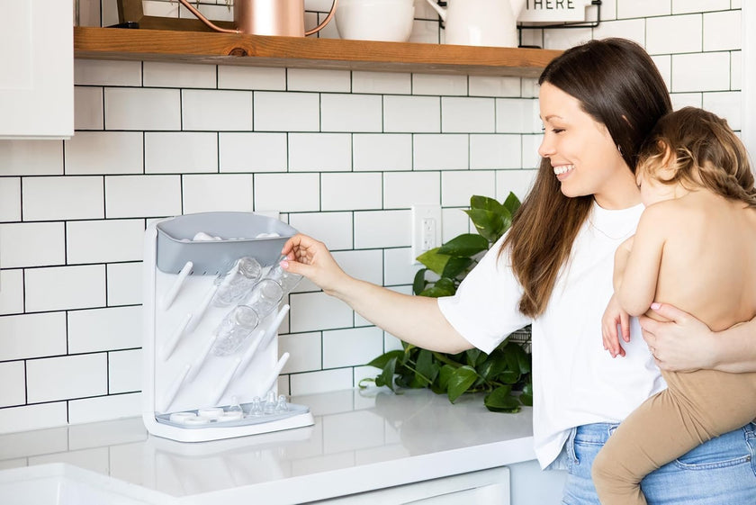 Ubbi Vertical Baby Bottle Drying Rack, Countertop Drying Rack Baby Accessory, Grey 🍁 All In One Marketplace Canada