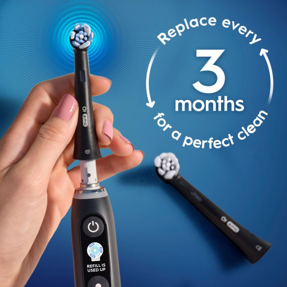 Oral-B iO Genuine Replacement Brush Heads, Black, 4ct Ultimate Clean + 1ct Gentle Care, 15 Month Supply, Compatible Exclusively with Oral-B iO Electric Toothbrushes, Not Compatible with any Other Series Including: Pro, Vitality, Smart, or Genius