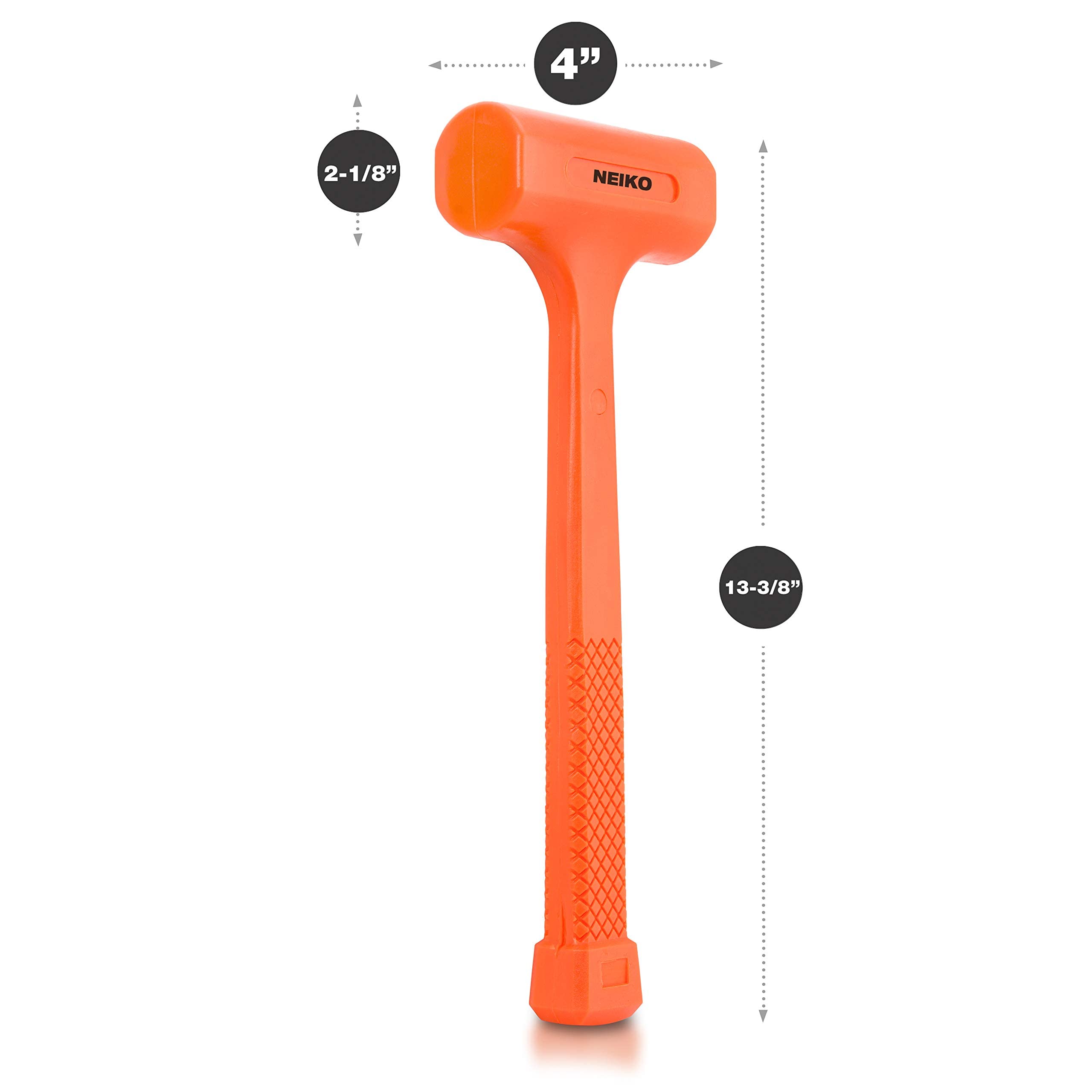 Neiko 02847A Tools Dead Blow Hammer, 2 lb, Neon Orange 🍁 All In One Marketplace Canada