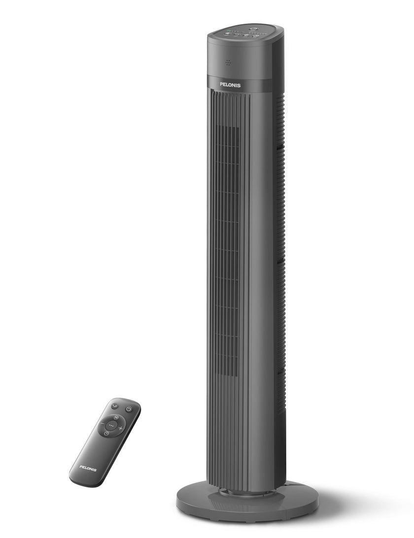 PELONIS Oscillating Tower Fan with Remote Control 40’’ Quiet Stand Up Fan with 3 Speed Settings and 3 Modes 15-Hour Timer LED Display for Bedroom Home Office Use, Black 🍁 All In One Marketplace Canada