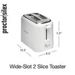 Proctor Silex 2-Slice Toaster, White, Extra-Wide Slot Toaster with Shade Selector, Cool Wall, Toast Boost, Auto Shutoff, Cancel Button, 22216G 🍁 All In One Marketplace Canada