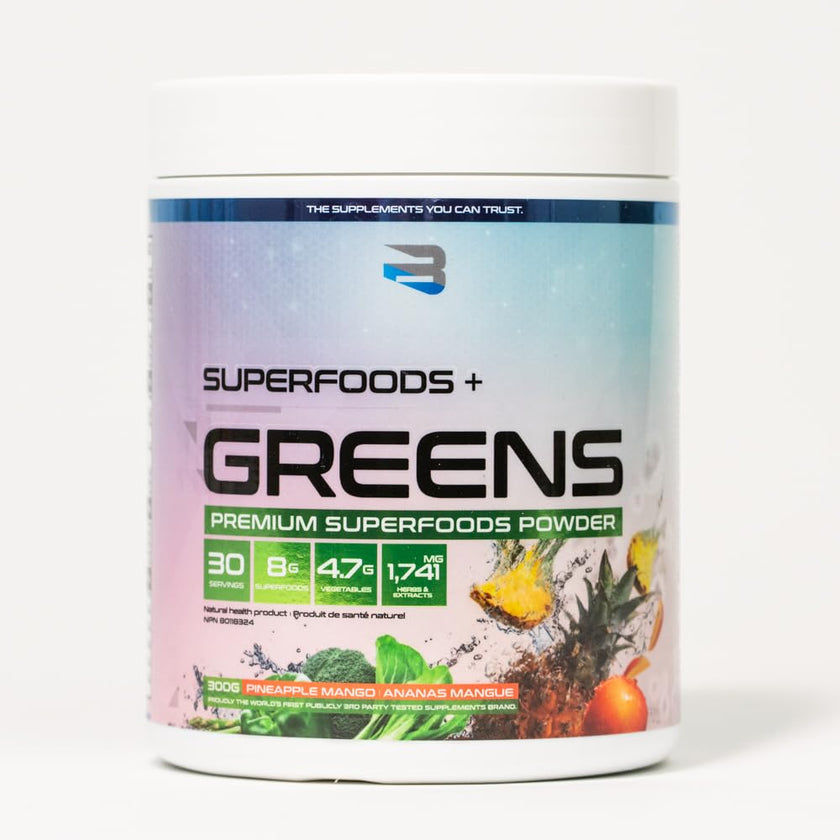 Believe Supplements Superfoods+Greens - Superfood Blend | Boost Energy, Immunity, and Digestion | Rich in Antioxidants & Essential Nutrients! (30 Servings (Pack of 1), Pineapple Mango) 🍁 All In One Marketplace Canada