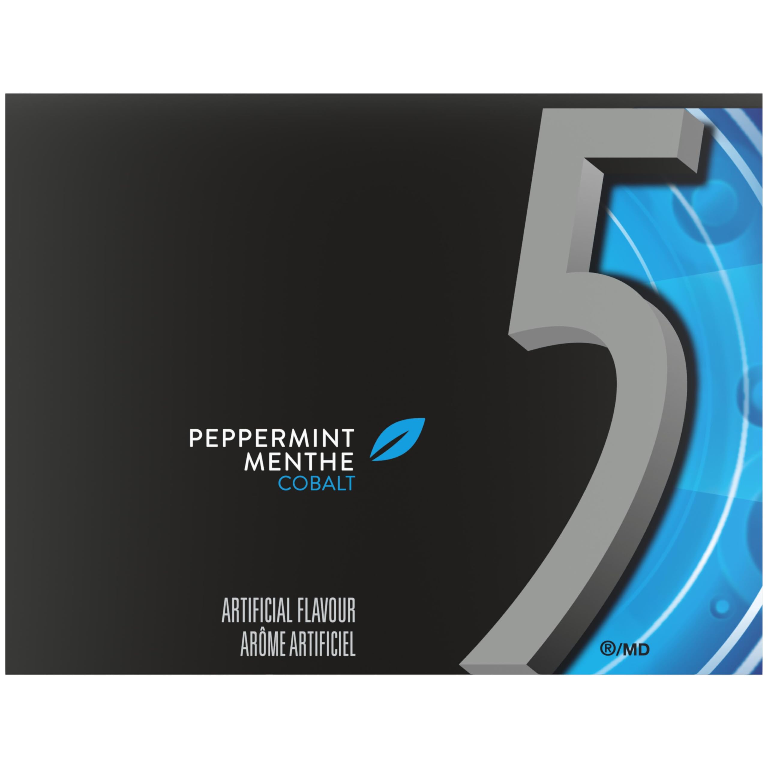 5 GUM, Peppermint-Cobalt Flavoured Sugar Free Chewing Gum, 15 Sticks, 10 Packs 🍁 All In One Marketplace Canada