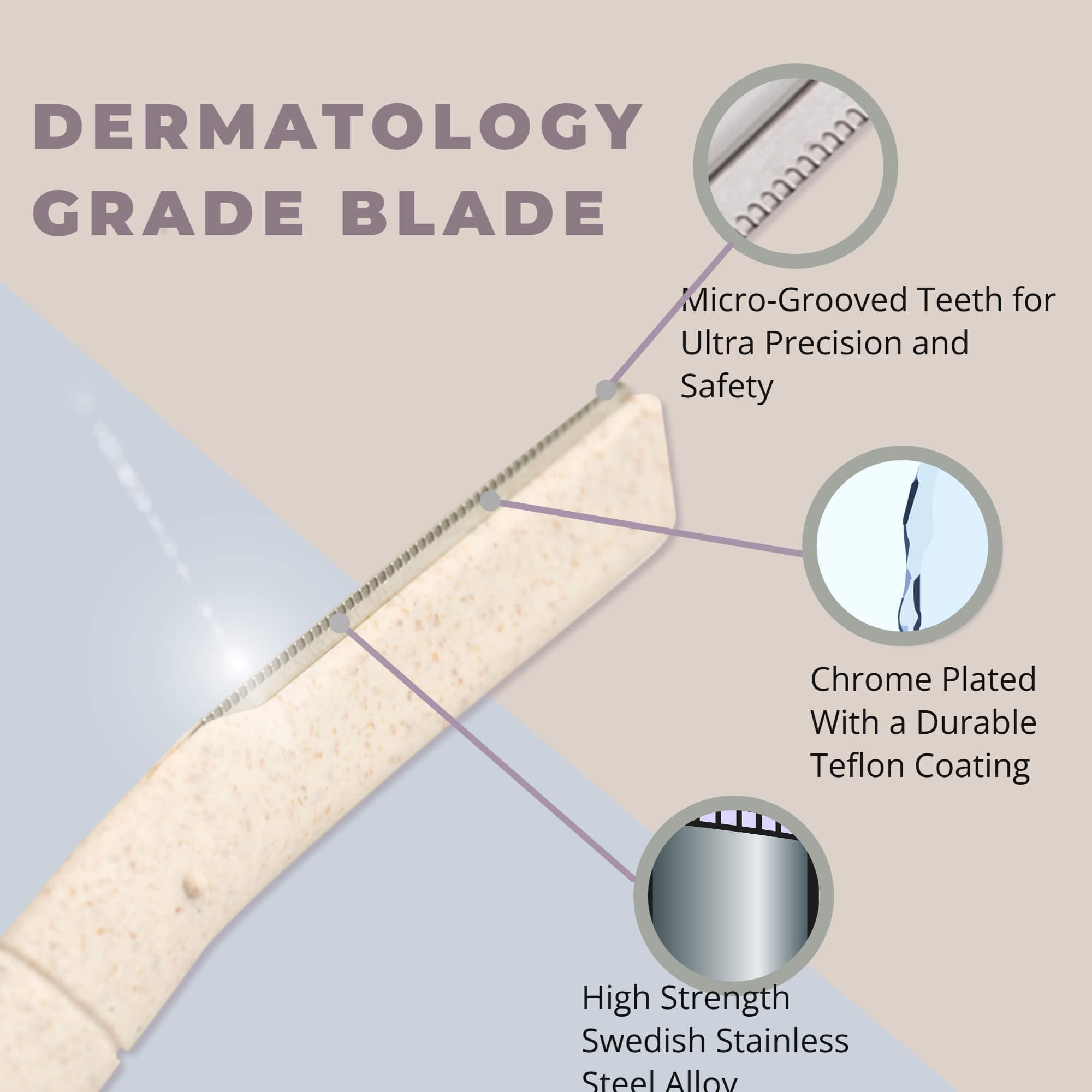 Jasclair Dermaplaning Razor for Women | Exfoliating Facial Razor for Peach Fuzz Removal & Smooth Skin | Precision Blade for Eyebrows & Face | Gentle At-Home Exfoliation Tool | Foldable, Reusable 🍁 All In One Marketplace Canada