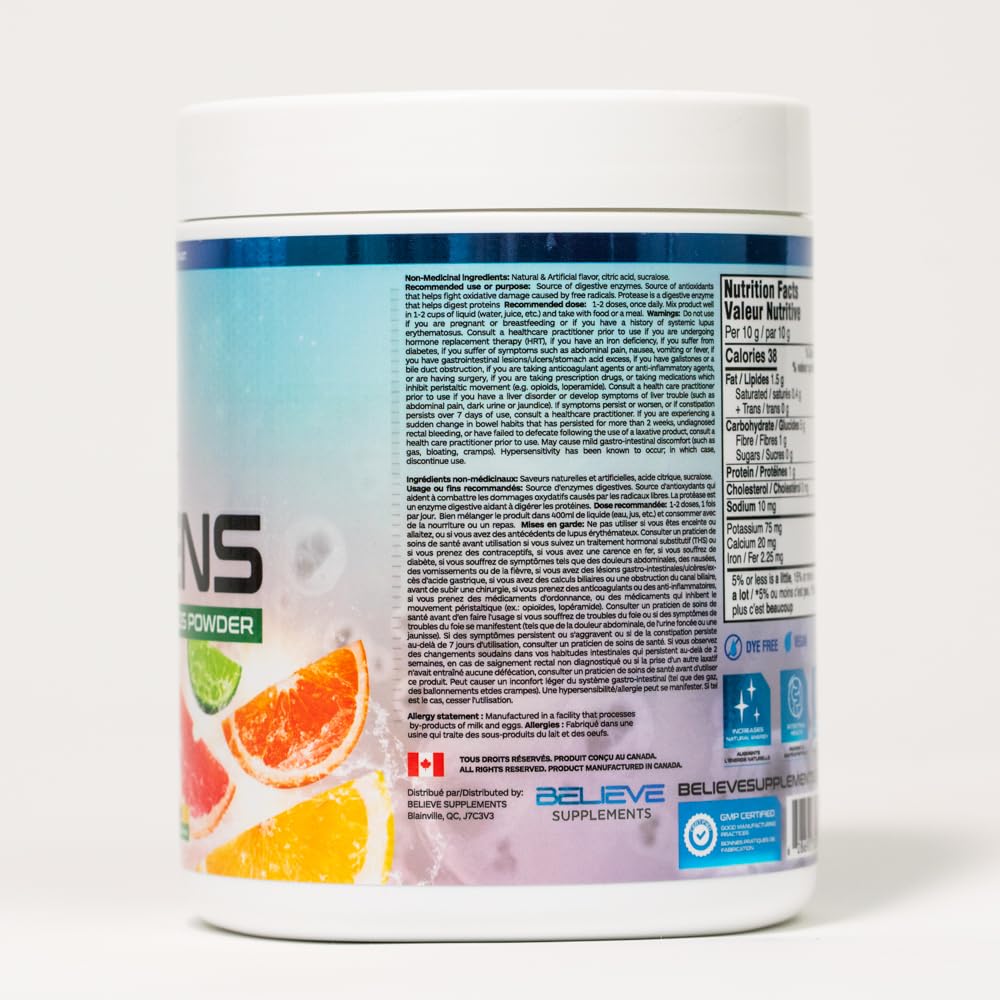 Believe Supplements Superfoods+Greens - Superfood Blend | Boost Energy, Immunity, and Digestion | Rich in Antioxidants & Essential Nutrients! (30 Servings, Citrus Blast) 🍁 All In One Marketplace Canada