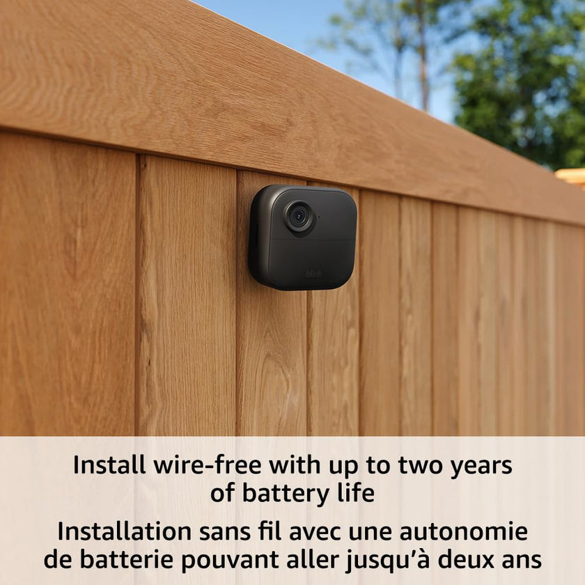 Blink Outdoor 4 – Wireless smart security camera, two-year battery life, 1080p HD day and infrared night live view, two-way talk. Required Sync Module not included – Add-on camera 🍁 All In One Marketplace Canada