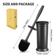 UPTRONIC Toilet Brush, Toilet Bowl Brush with Extra Long Handle Durable Bristles Toilet Scrubber and Covered Holder for Toilet Brush Set for Bathroom Cleaning (Black-01) 🍁 All In One Marketplace Canada