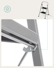 SONGMICS Step Ladder, 2-Step Ladder, Folding Ladder, Safety Lock, Space-Saving Storage, Holds up to 330 lb, Dove Gray UGSL012G01 🍁 All In One Marketplace Canada