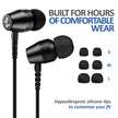 LUDOS OMNITONE Wired Earbuds in-Ear Headphones, Earphones with Microphone, 5 Years Warranty, Noise Isolation Corded for 3.5mm Jack Ear Buds for iPhone, iPad, Samsung, Computer, Laptop, Gaming, Sports 🍁 All In One Marketplace Canada
