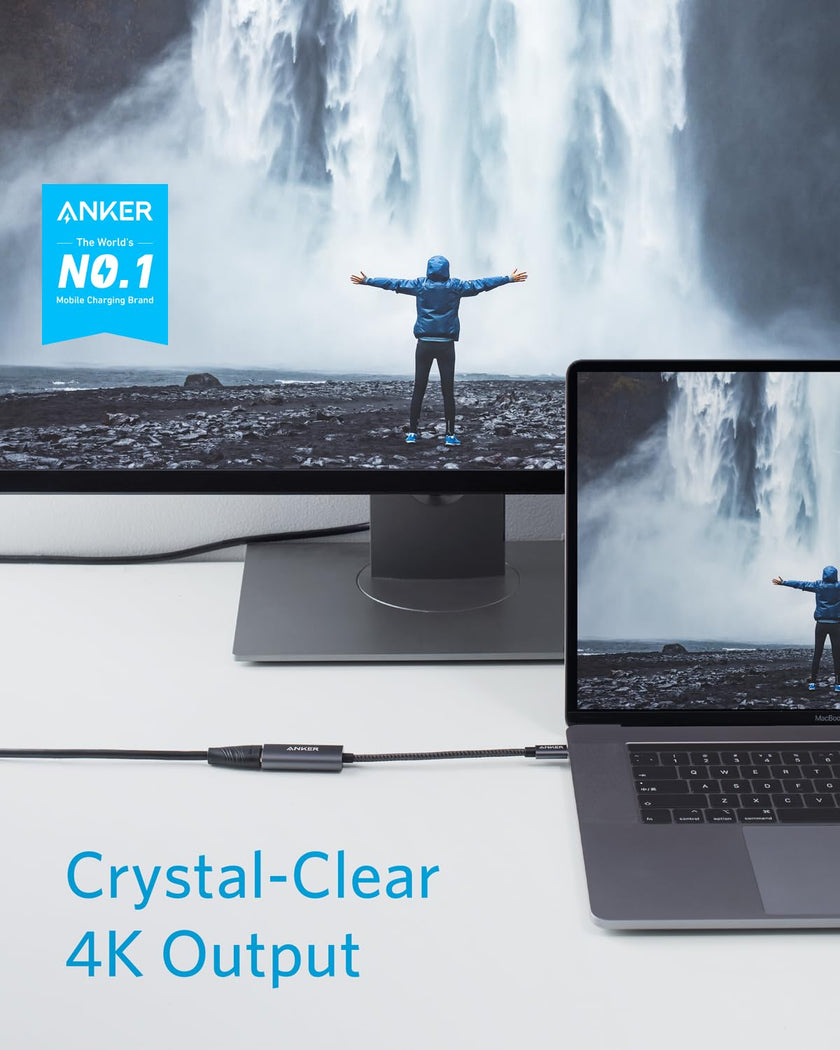 Anker USB C to HDMI Adapter (4K@60Hz), 310 USB-C Adapter (4K HDMI), for MacBook Pro, MacBook Air, iPad Pro, Pixelbook, XPS, Galaxy, and More(Compatible with Thunderbolt 3 Ports) 🍁 All In One Marketplace Canada