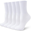 VoJoPi Crew Socks for Women, 5 Pairs Cotton Soft and Moisture Wicking Calf Socks Lightweight Work & Casual Wear, Size 5-10 🍁 All In One Marketplace Canada