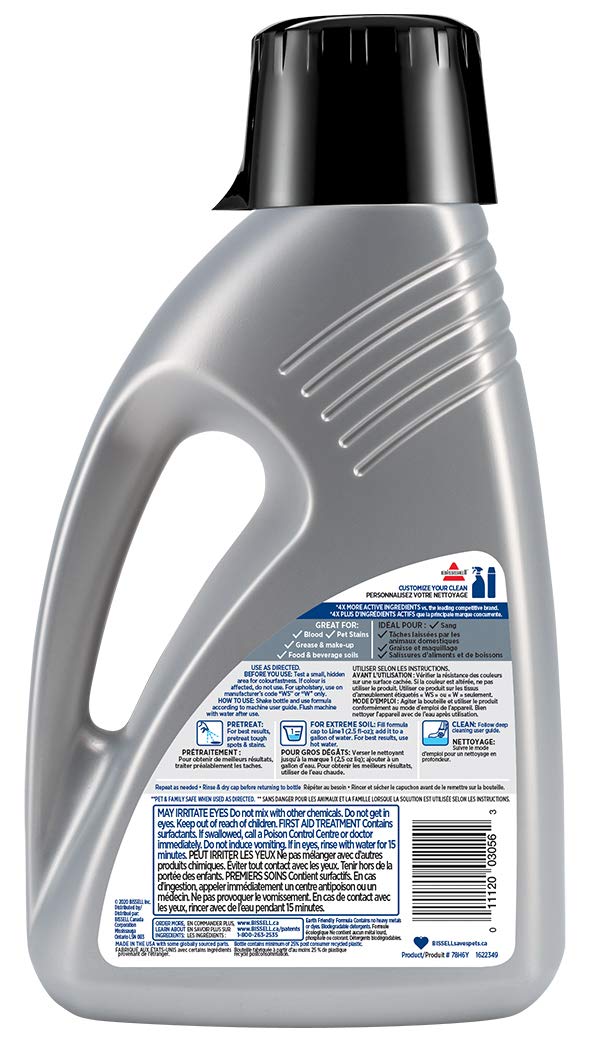 BISSELL - Household Carpet Shampoo - MAX Clean + Protect - For Upright Deep Cleaners - with StainProtect - For ground-in dirt, stains - 1.41 liters 🍁 All In One Marketplace Canada