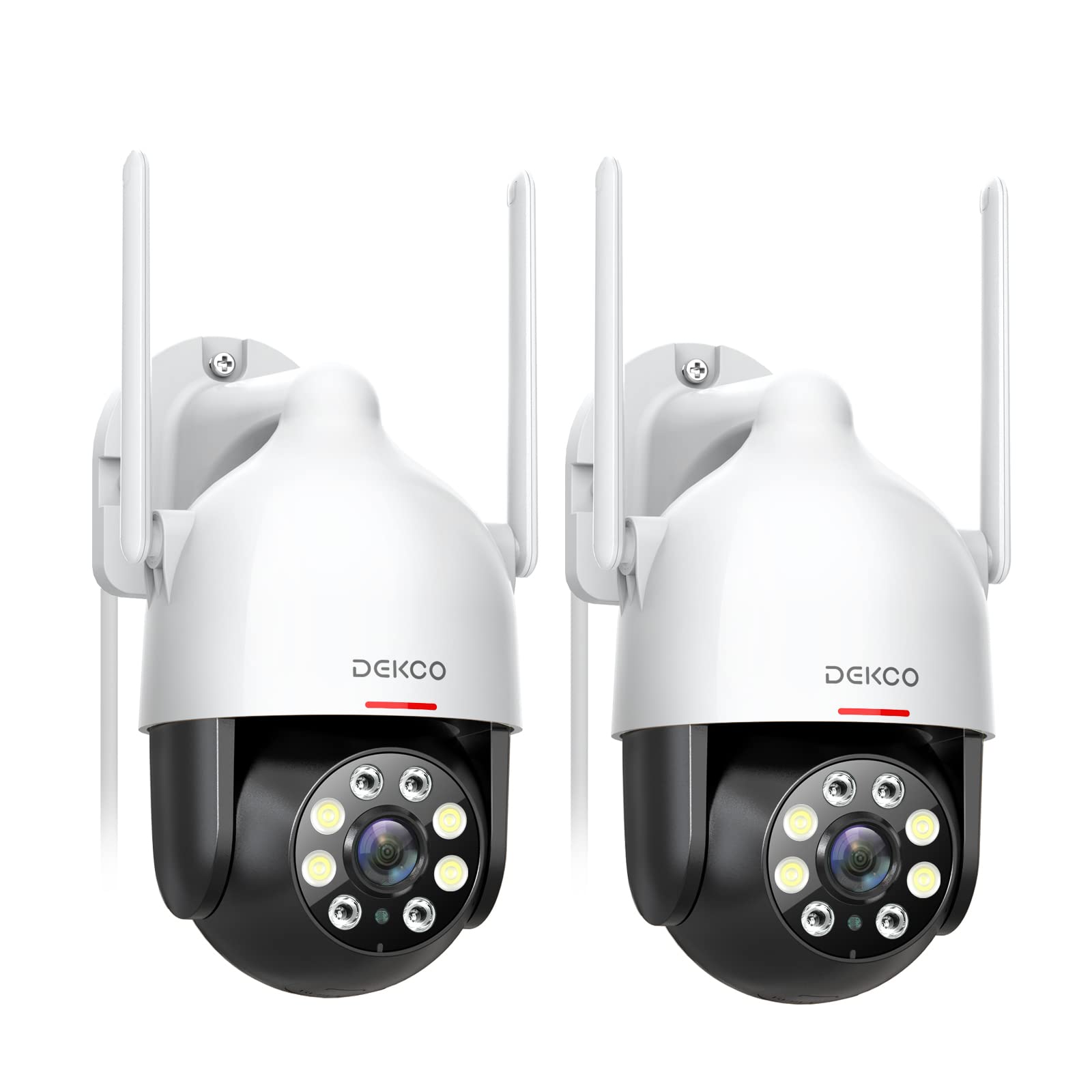 DEKCO 2K Outdoor Security Camera with 360 Degree Pan-Tilt Motion Tracking, Home Camera Surveillance Exterieur, WiFi Camera, Full Color Night Vision Sound-Light Alarm, 2-Way Audio, Waterproof 🍁 All In One Marketplace Canada
