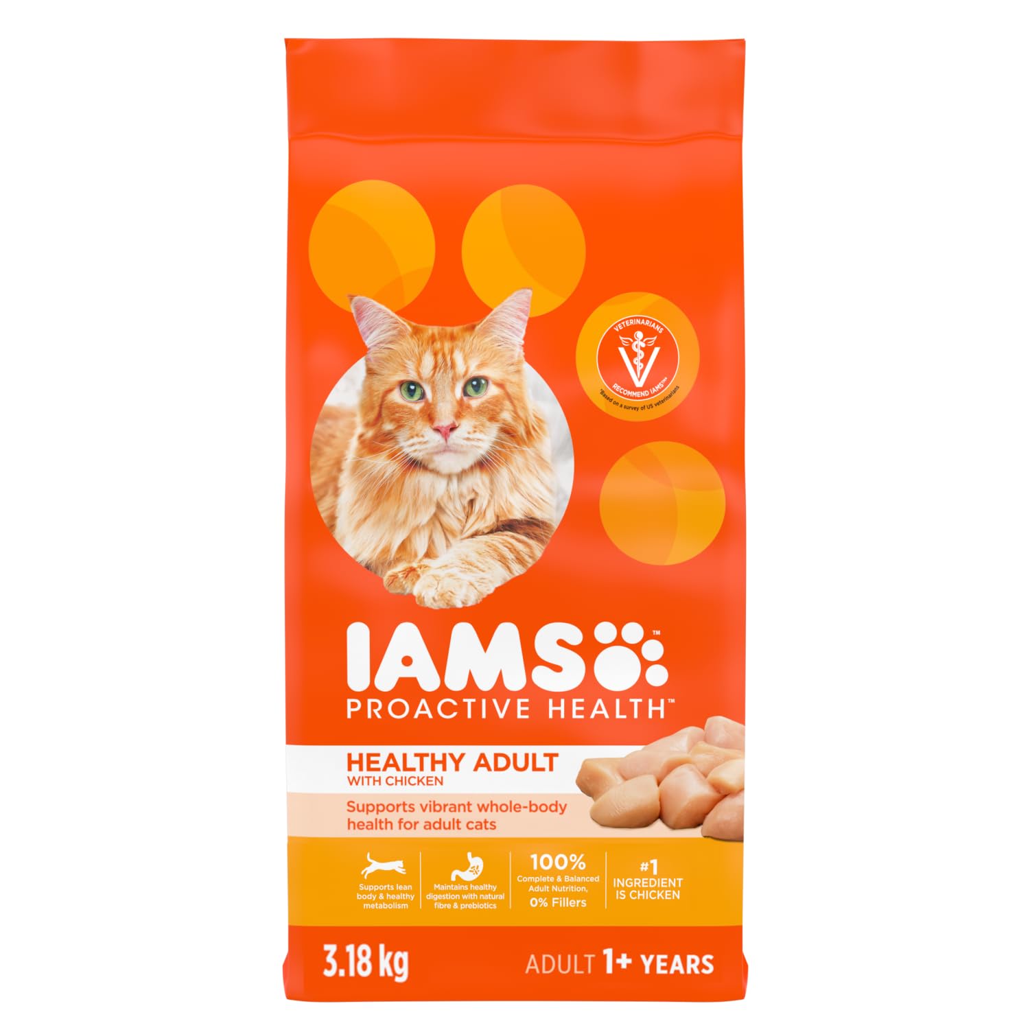 IAMS Proactive Health Healthy Adult Dry Cat Food – Chicken – 3.18KG (7LB) Bag 🍁 All In One Marketplace Canada