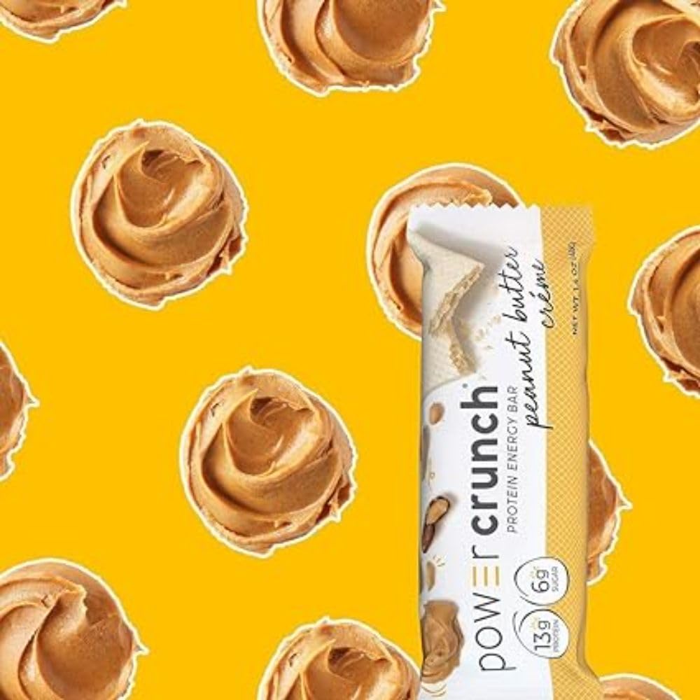 Power Crunch Protein Bars Peanut Butter Crème 12 Count – High Protein Wafer Bar, 13g Protein, Low Sugar, Cream-Filled Snack Bar 🍁 All In One Marketplace Canada