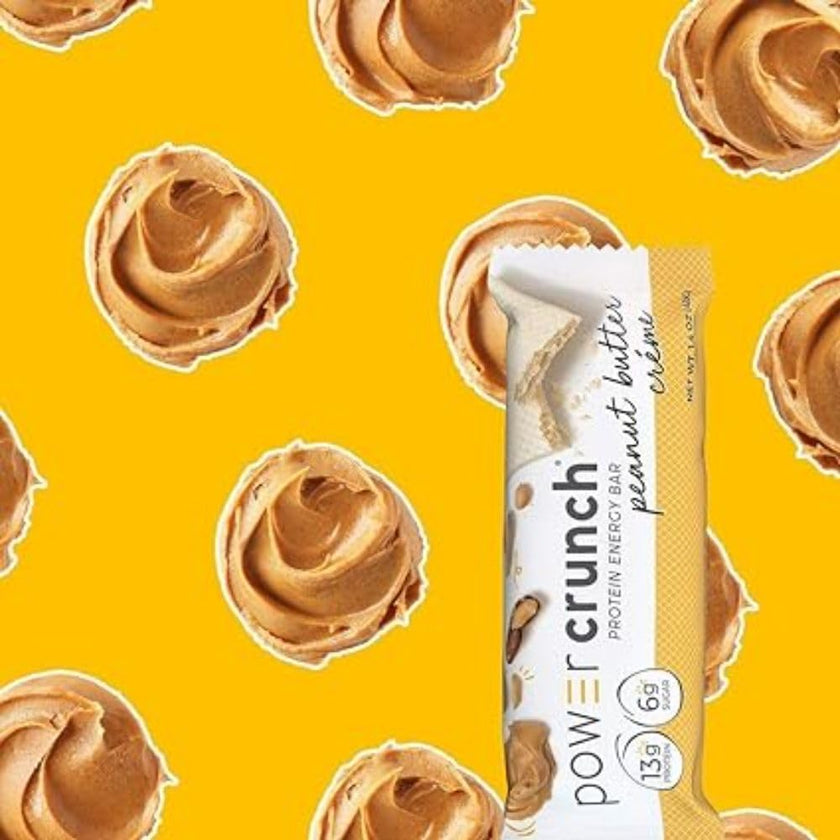 Power Crunch Protein Bars Peanut Butter Crème 12 Count – High Protein Wafer Bar, 13g Protein, Low Sugar, Cream-Filled Snack Bar 🍁 All In One Marketplace Canada