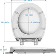 Soft Close Commercial Toilet Seat – 17 Round, Thickened White PP, Quiet Lid, Easy Install & Clean, Never Loosen, Restroom Grade, Fits Most Standard Toilets – Size: 17/19