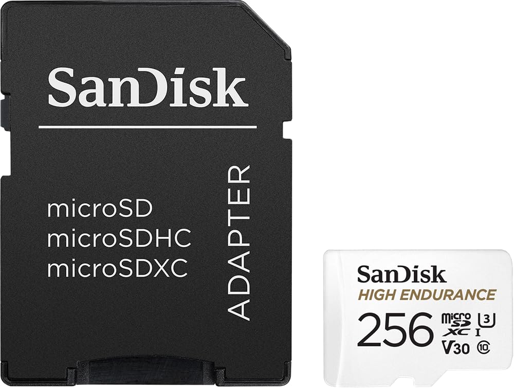 SanDisk 256GB High Endurance Video microSDXC Card with Adapter for Dash Cam and Home Monitoring Systems - C10, U3, V30, 4K UHD, Micro SD Card - SDSQQNR-256G-GN6IA 🍁 All In One Marketplace Canada