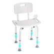 Shower Chair, Shower Seat With Back, Adjustable Height Shower Stool, Shower Chair For Inside Shower Bathtub, Non-slip Bathroom Bench Bath Chair For Elderly Disabled Handicap, 350 Lbs Capacity