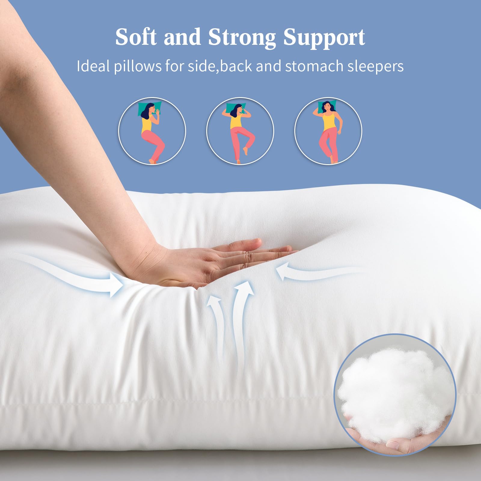 SHERWOOD Hotel Collection Soft Down Alternative Bed Pillows (Queen) 🍁 All In One Marketplace Canada