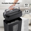 Bonsaii 6-Sheet Crosscut Paper Shredder for Home Use, Small Paper Shredder for Home Office, Portable Document Shredder with 3.4 Gal Wastebasket (C237-B) 🍁 All In One Marketplace Canada