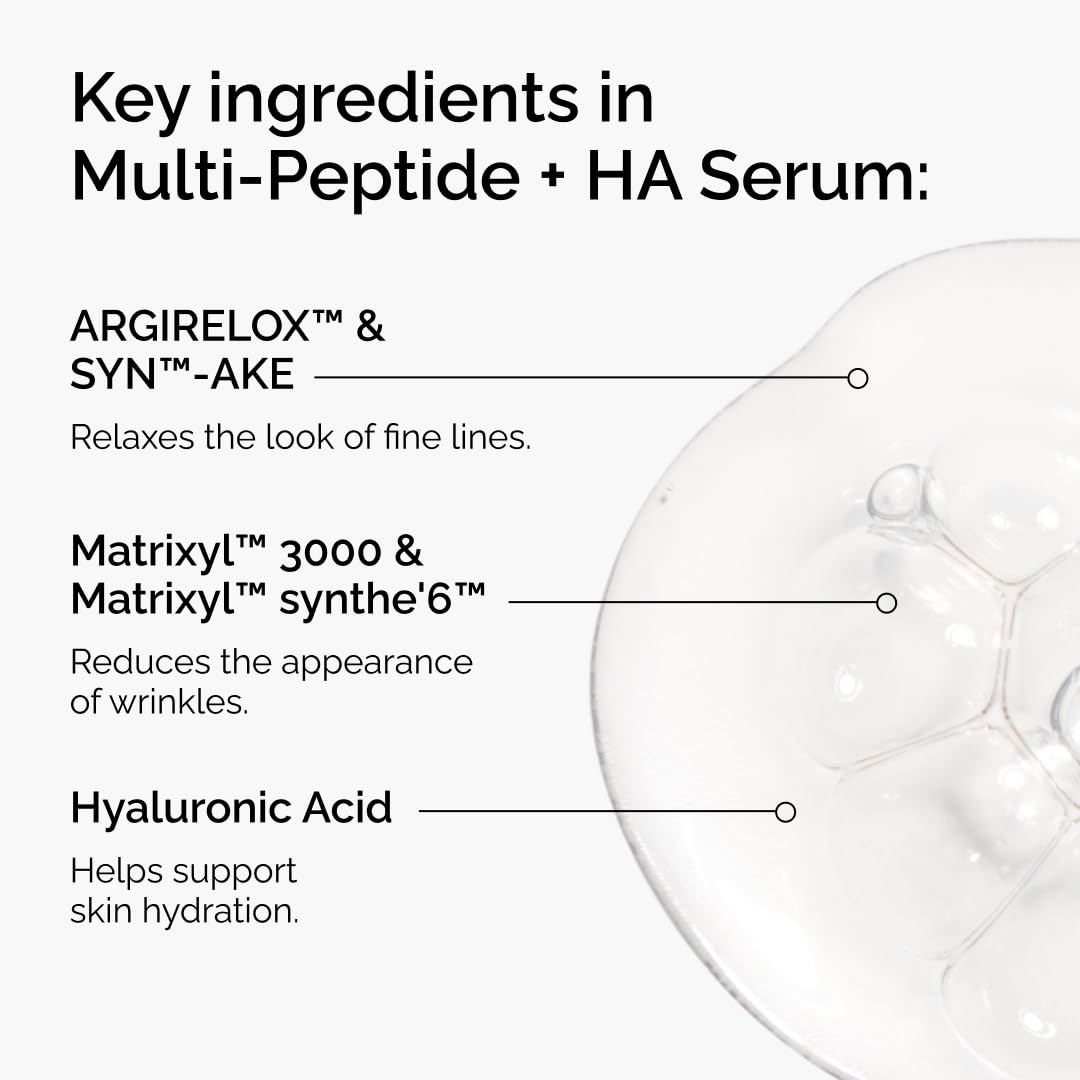 The Ordinary Multi-Peptide + Hyaluronic Acid, Anti-Aging Peptide Serum for Crow’s Feet, Elasticity & Firmness, 30 ml 🍁 All In One Marketplace Canada