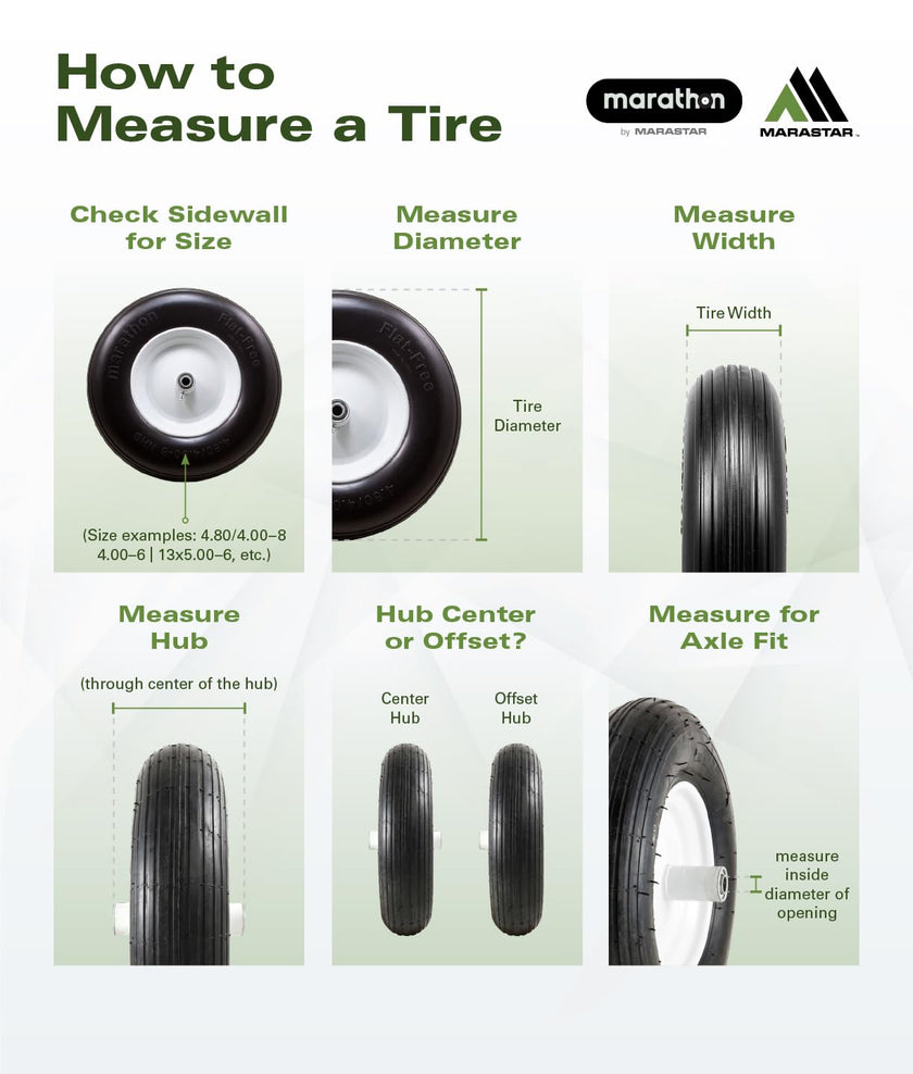 Easy Fit 4.00-6 Flat-Free Wheel Assembly for Residential Wheelbarrow Black 🍁 All In One Marketplace Canada