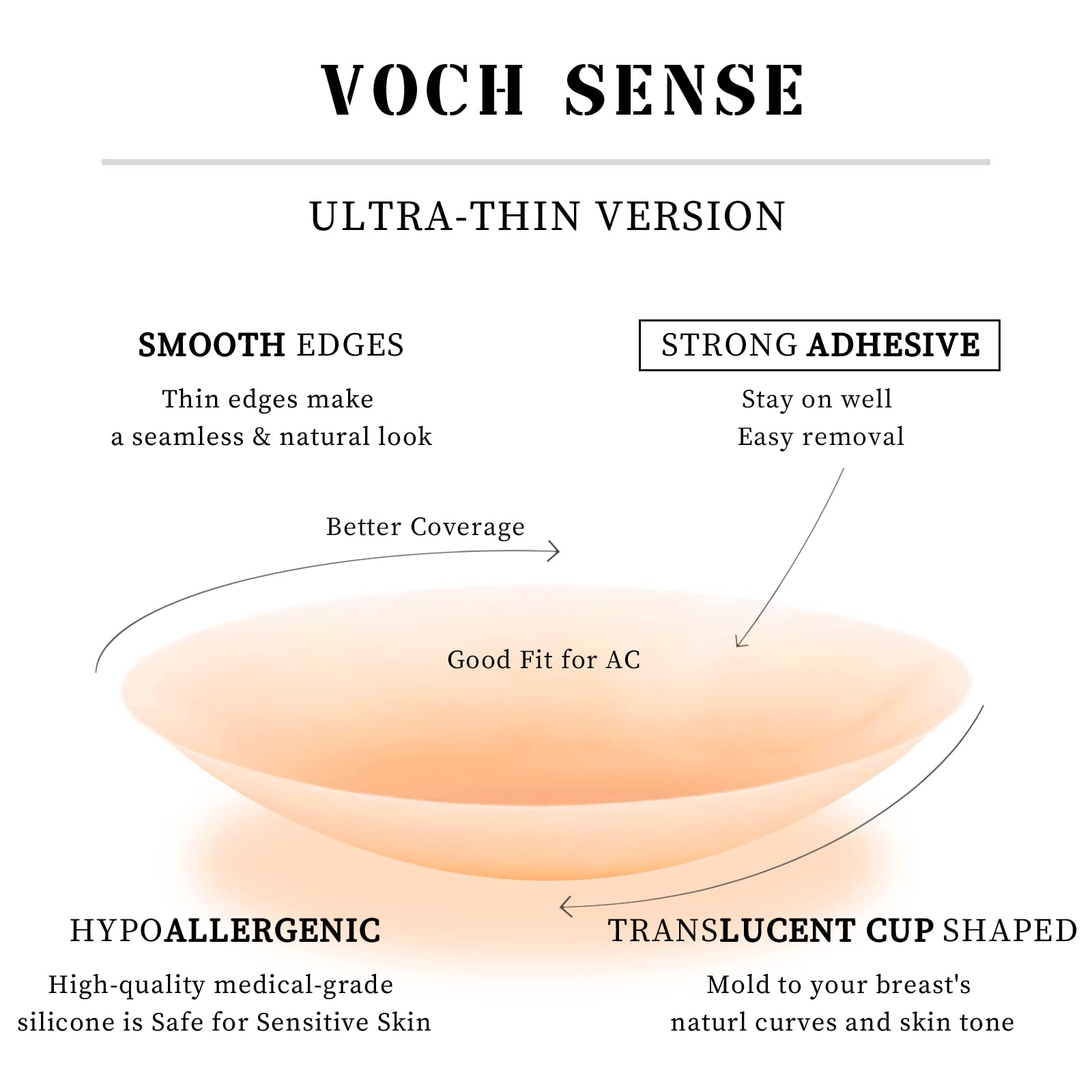 VOCH GALA Premium Nipple Covers for Women, 2 Pairs Crème 🍁 All In One Marketplace Canada