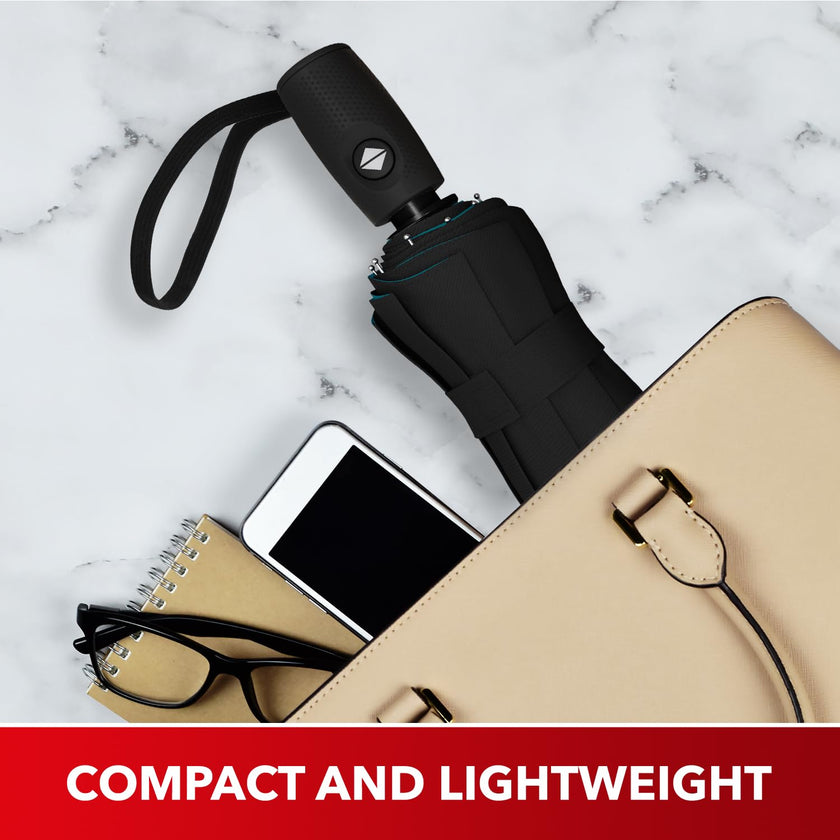 Repel Windproof Travel Umbrella - Compact & Withstands Winds up to 100MPH, Strongest Premium Auto Folding Umbrella for Rain and Sun - Durable, Light & Portable for Women & Men, Fits Backpack & Cars 🍁 All In One Marketplace Canada