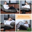 Chilling Home 59 Inch Pregnancy Pillow for Sleeping, Maternity Pillow for Pregnant Women, Full Body Pillow for Adults, Comfort U Shaped Pregnancy Pillow with Removable Washable Velvet Cover, Dark Grey 🍁 All In One Marketplace Canada